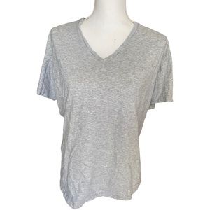 Calvin Klein | Womens Heather Gray basic V neck short sleeve T Shirt size Large